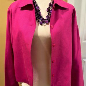 Hot Pink Finity Silk Jacket SZ 10